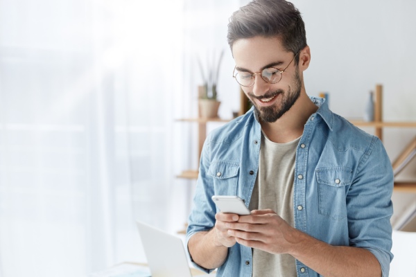 a guy with phone