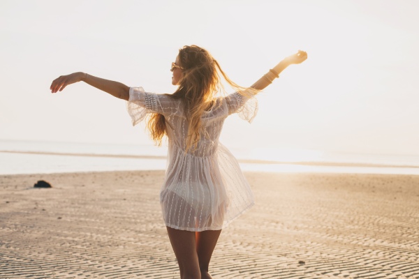 woman on the beach
