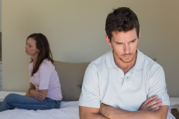 Unhappy couple