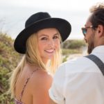 smiling girl with her boyfriend outdoor
