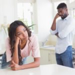 Couple having an argument at home