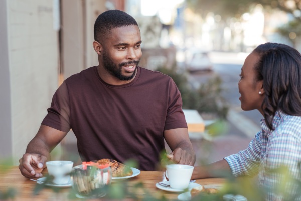 couple sitting at a table