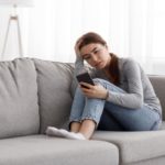 woman with phone