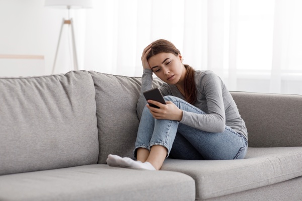 woman with phone