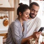 couple using cell phone
