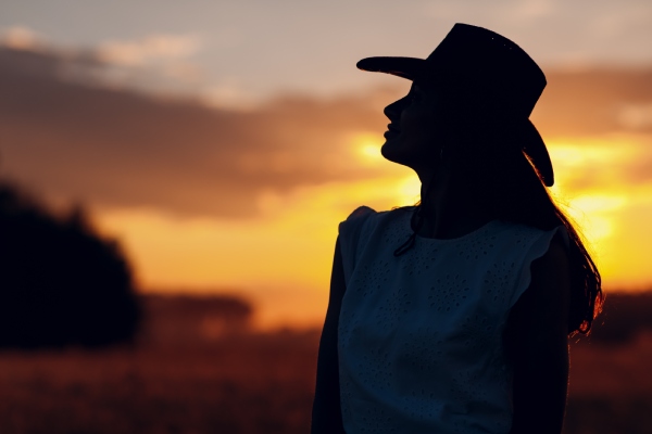 Woman on sunset